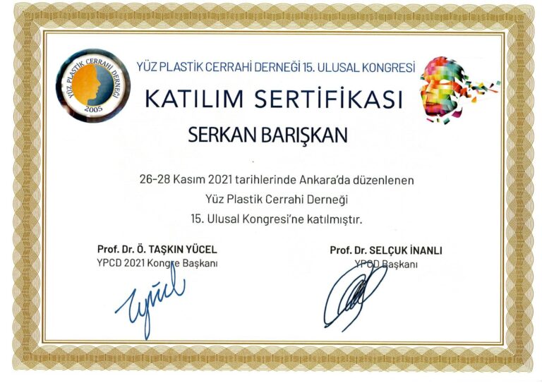 15. Nationaler Kongress der Türkischen Gesellschaft für Plastische Gesichtschirurgie 2021 (Ankara)
