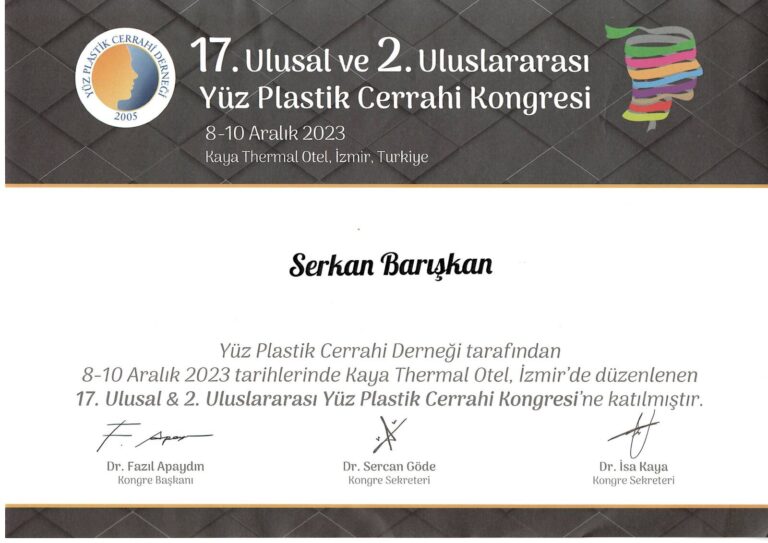 17. Nationaler & 2. Internationaler Kongress für Plastische Gesichtschirurgie 2023 (İzmir)